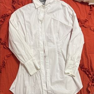 PrettyLittleThing White Long Sleeve Dress